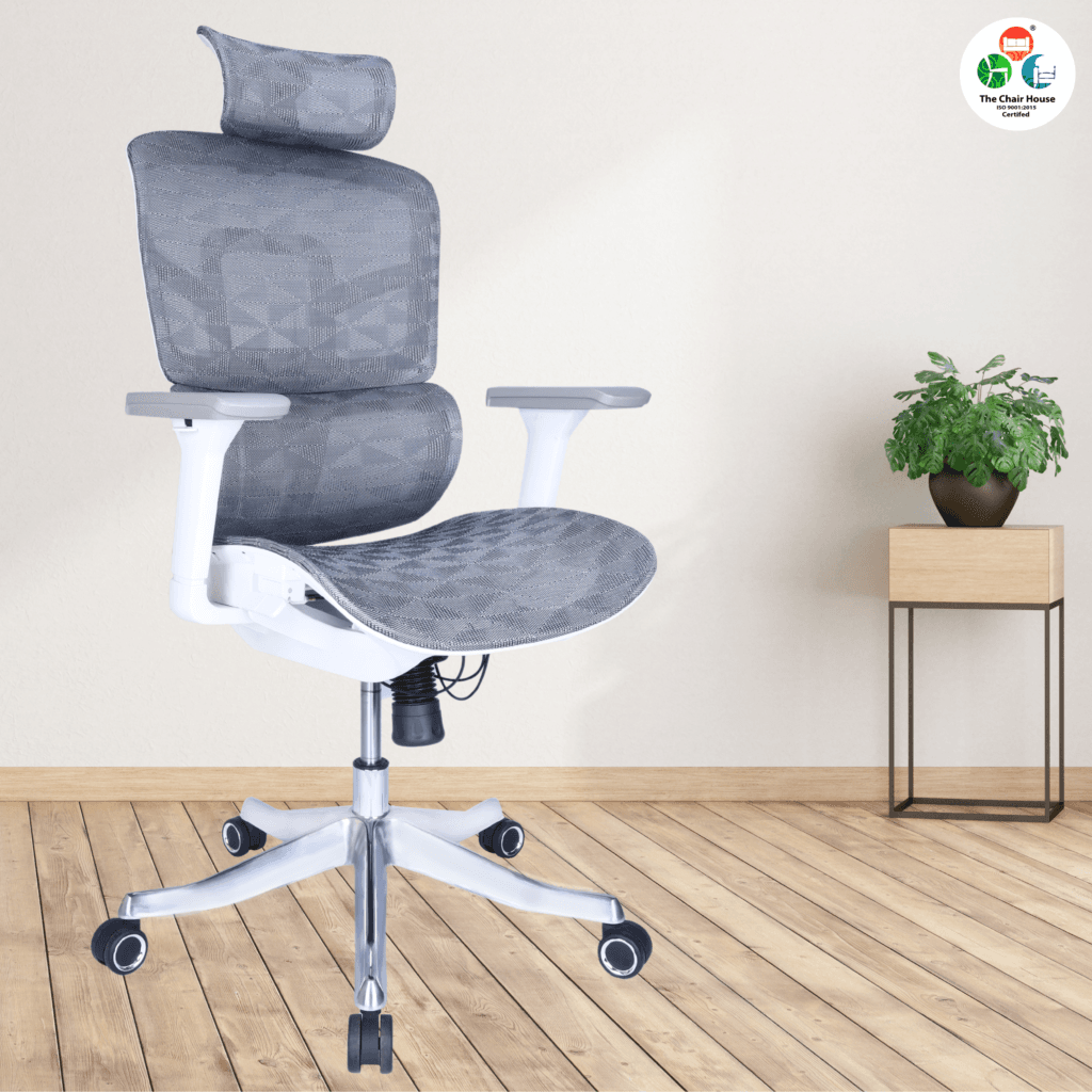 C155- AERO Hight Back Office Chair Imported Ergonomic,Multi lock Mechanism Full mesh with Seat Sliding 3D Armrest & 3D Headrest Aluminum Base with PU Castor wheel